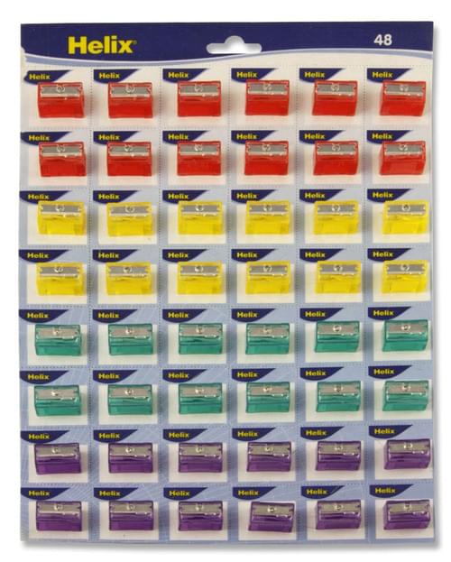 Helix Plastic Sharpener Unicard 4 Asst.