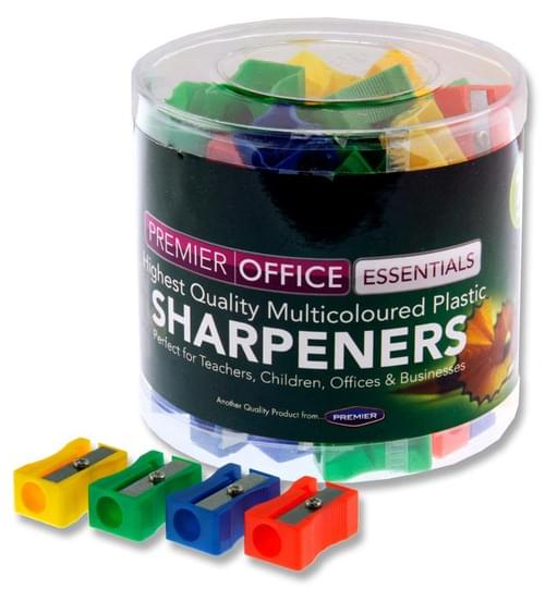 Premier Office Plastic Pencil Sharpener 4 Asst