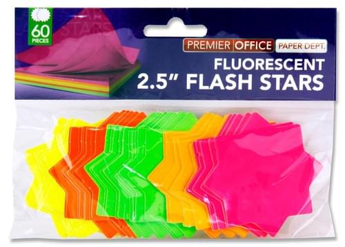 Premier Office Pack of 60 2.5" Flash Stars