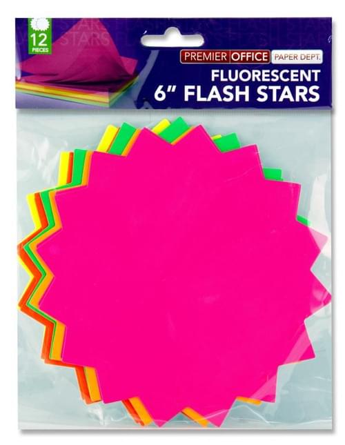 Premier Office Pack of 12 6" Flash Stars