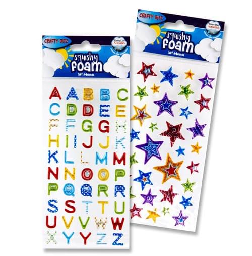 Crafty Bitz Squishy Foam Stickers 2 Asst.