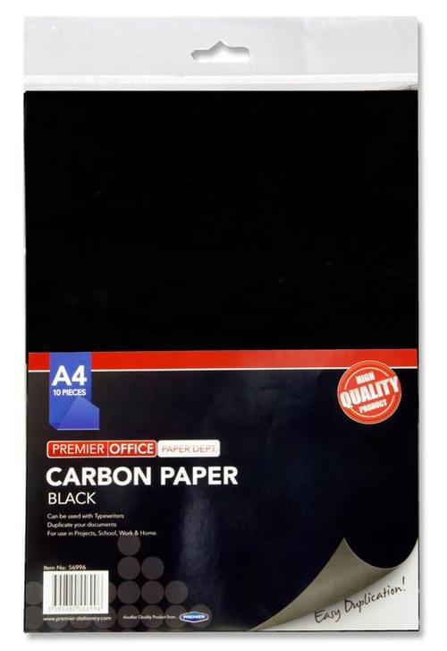 Premier Office Pack of 10 Sheets A4 Carbon Paper - Black