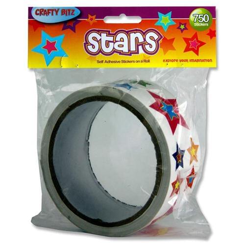 Crafty Bitz Roll 750 Stickers - Stars