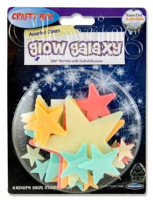 Crafty Bitz Glow-In-The-Dark Galaxy Stickers - Stars