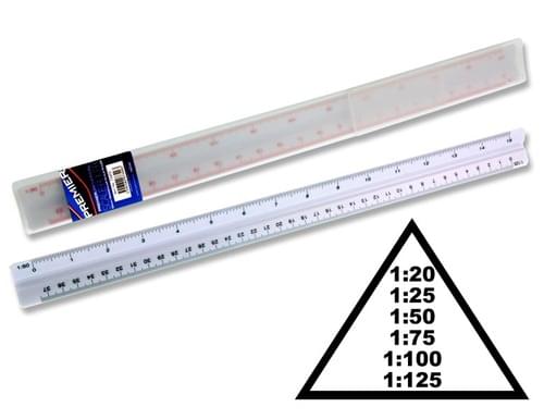 Premier Universal 30Cm Triangular Scale Ruler In Case