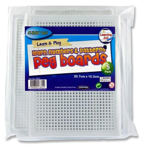 Clever Kidz Pack of 5 207X153Mm Decorate The Peg Boards