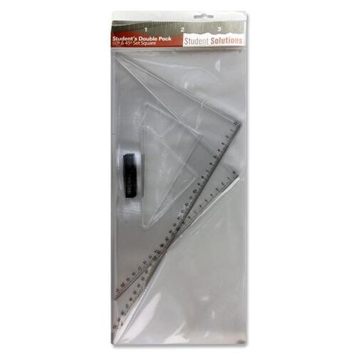 Student Solutions 2 Pack Set Squares