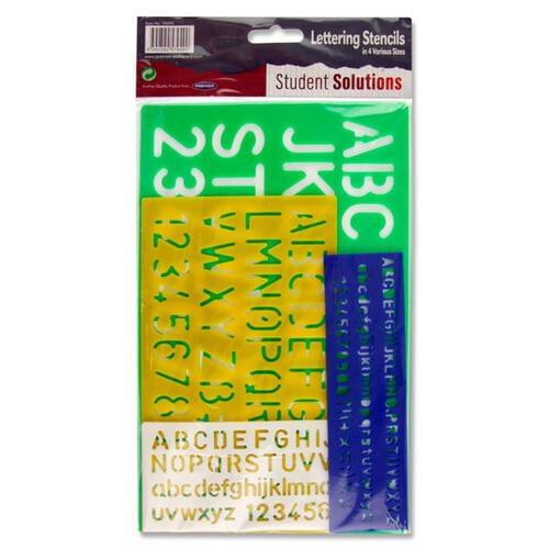 Student Solutions Set Of 4 Lettering Stencils