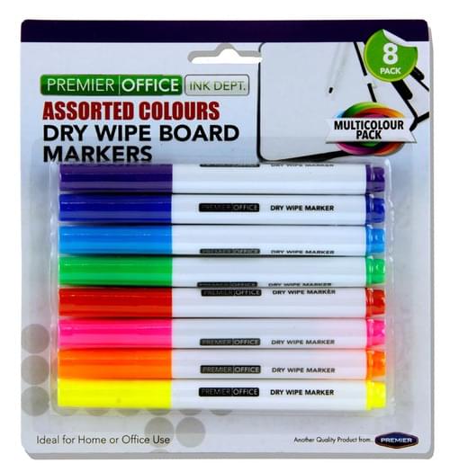 Premier Office Card 8 Asst Whiteboard Markers
