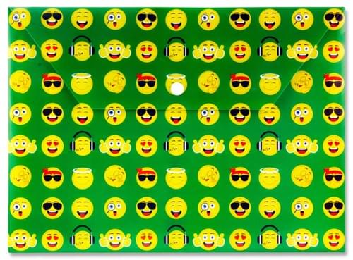 Premier A4 Pp Button Wallet - Emoji