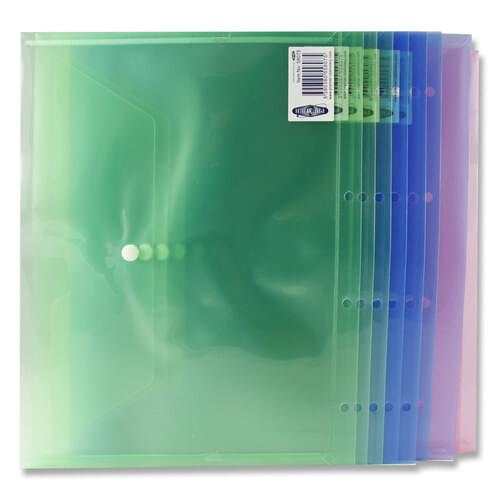 Premier Universal A4 Punched Button Wallet 4 Colours Available.