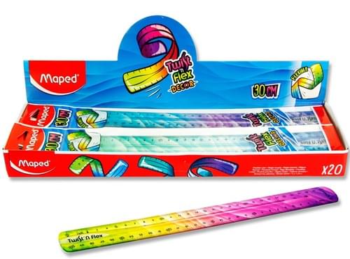 Maped Twist 'N' Flex Decor 30Cm Ruler 3 Asst