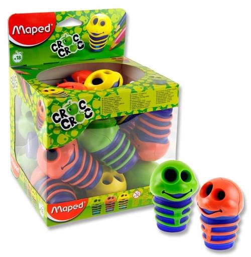 Maped Croc Croc Twin Hole Pencil Sharpener 3 Asst.