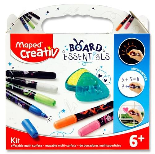 Maped Creativ Board Essentials - Erasable Multi-Surface Marker Kit