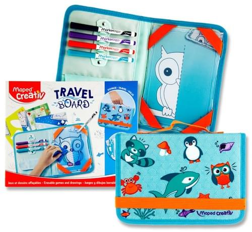 Maped Creativ Travel Board - Erasable Games & Drawings