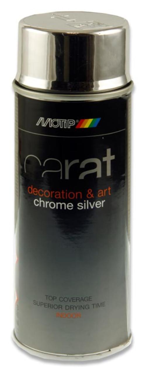 Carat Chrome Effect 400Ml Can Art Spray Paint - Silver