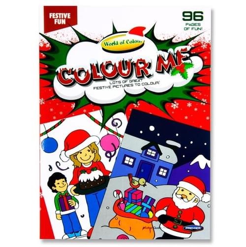 Woc A4 96Pg Xmas Festive Fun Perforated Colouring Book