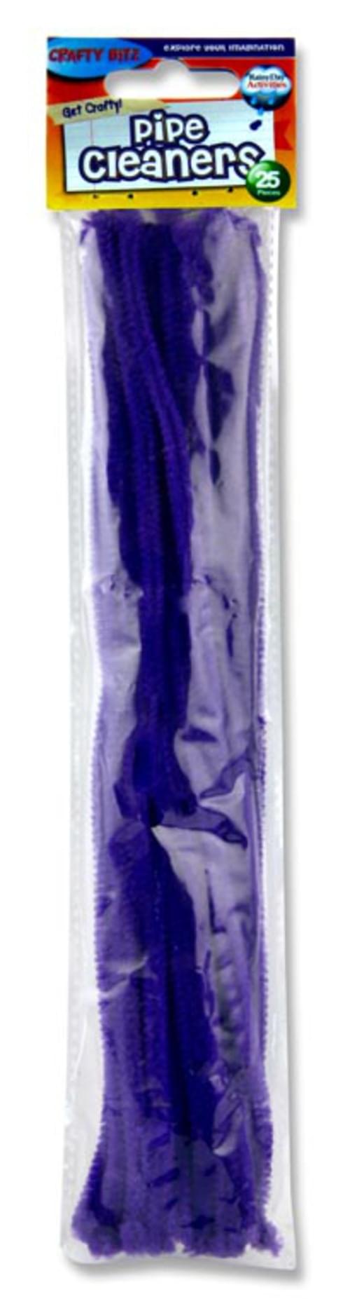 Crafty Bitz Pack of 25 Pipe Cleaners - Purple