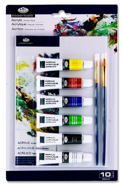 Essentials A5 10Pce Artist Painting Pack - Acrylic