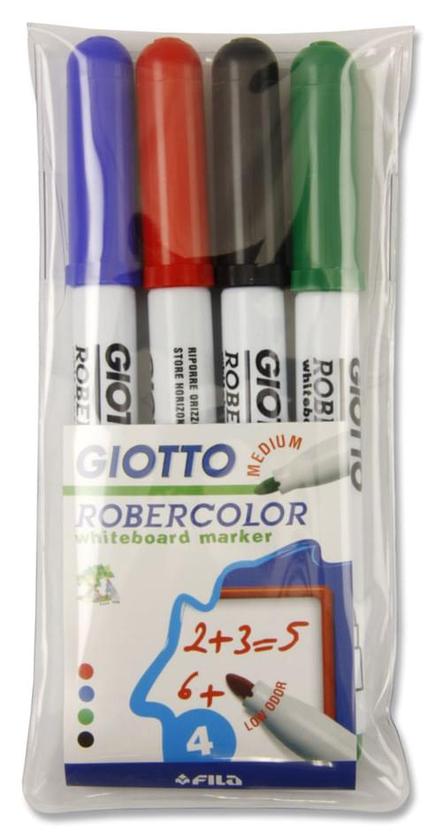 Giotto Robercolor Pack of 4 Bullet Point Whiteboard Markers