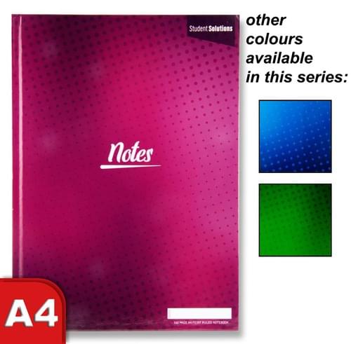 Student Solutions A4 160Pg Hardcover Notebook 3 Asst.