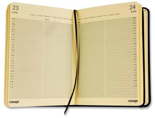 Concept A5 Undated Page A Day Diary With Times And Notes