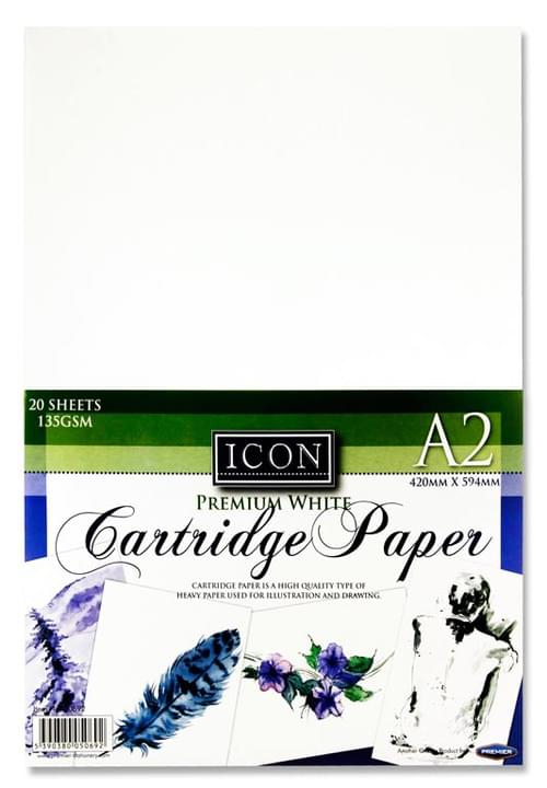 Icon A2 135Gsm Cartridge Paper 20 Sheets