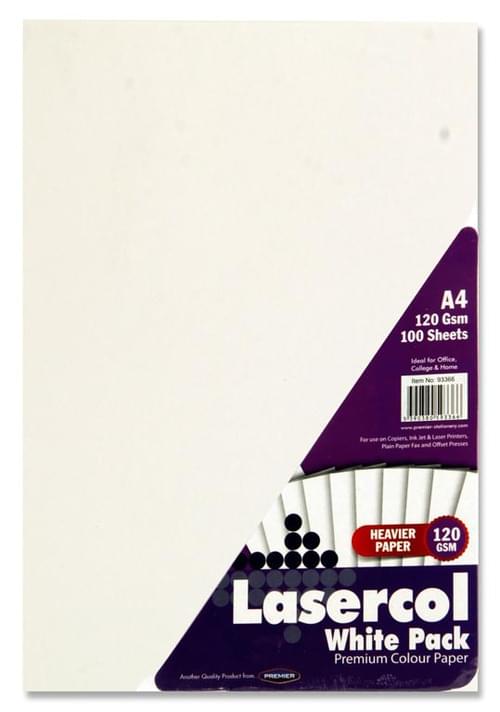 Lasercol A4 120Gsm Activity Paper 100 Sheets - White