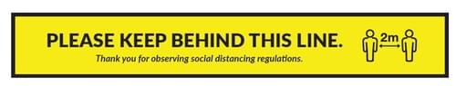 Please Stand Behind This Line - Floor Sticker