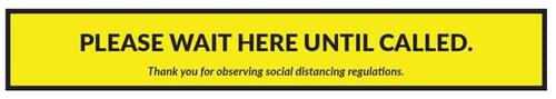 Please Wait Here Until Called - Floor Sticker - Own Manufacturer - STRIP3 - McArdle Computer & Office Supplies
