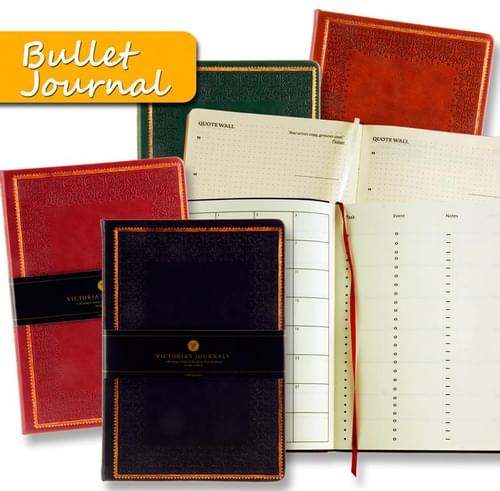 Victorias 14X20Cm 192Pg Flexi Bullet Tote Journal - Classical 4 Asst