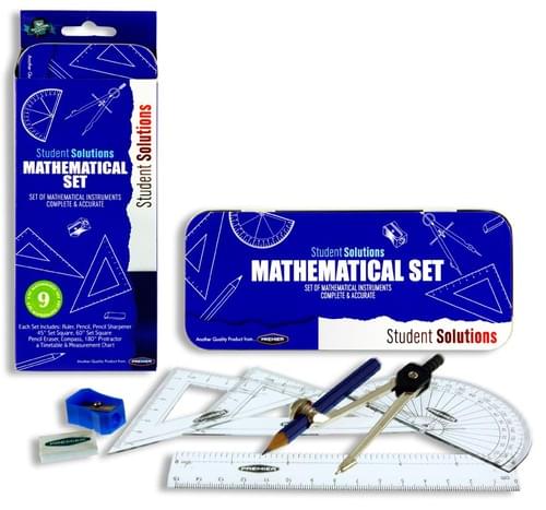 Student Solutions 9Pce Maths Set - Blue