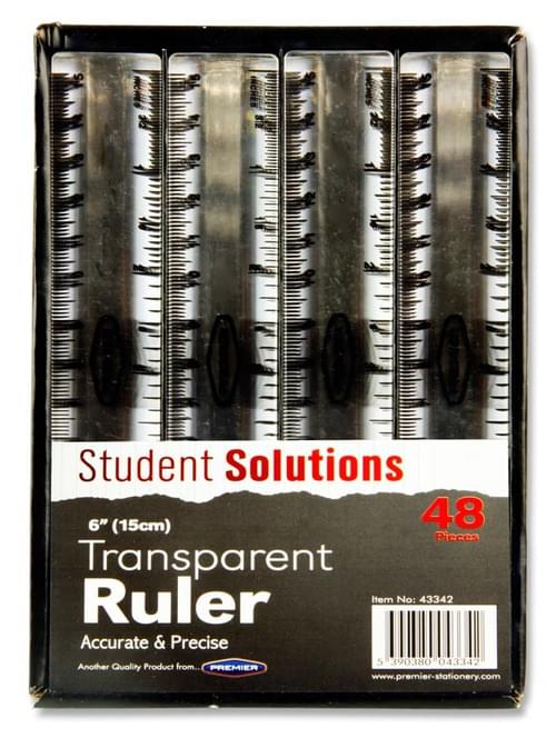 Student Solutions 6"/15Cm Transparent Ruler