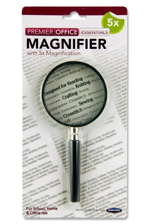 Premier Office 5X 75Mm Magnifying Glass
