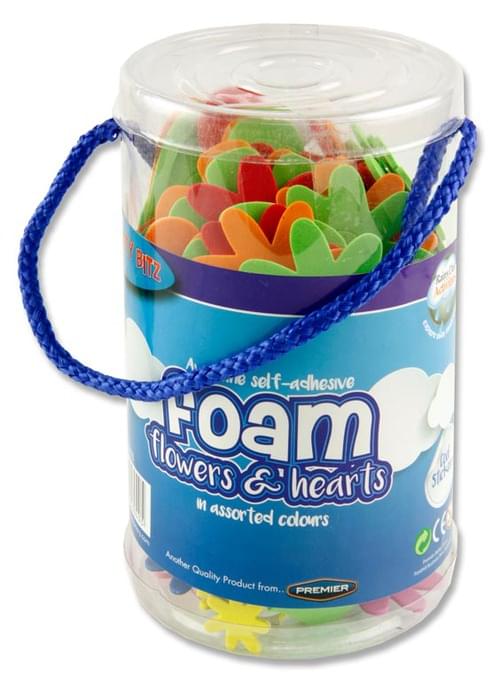 Crafty Bitz Self Adhesive Tub Foam Flowers 'N Hearts
