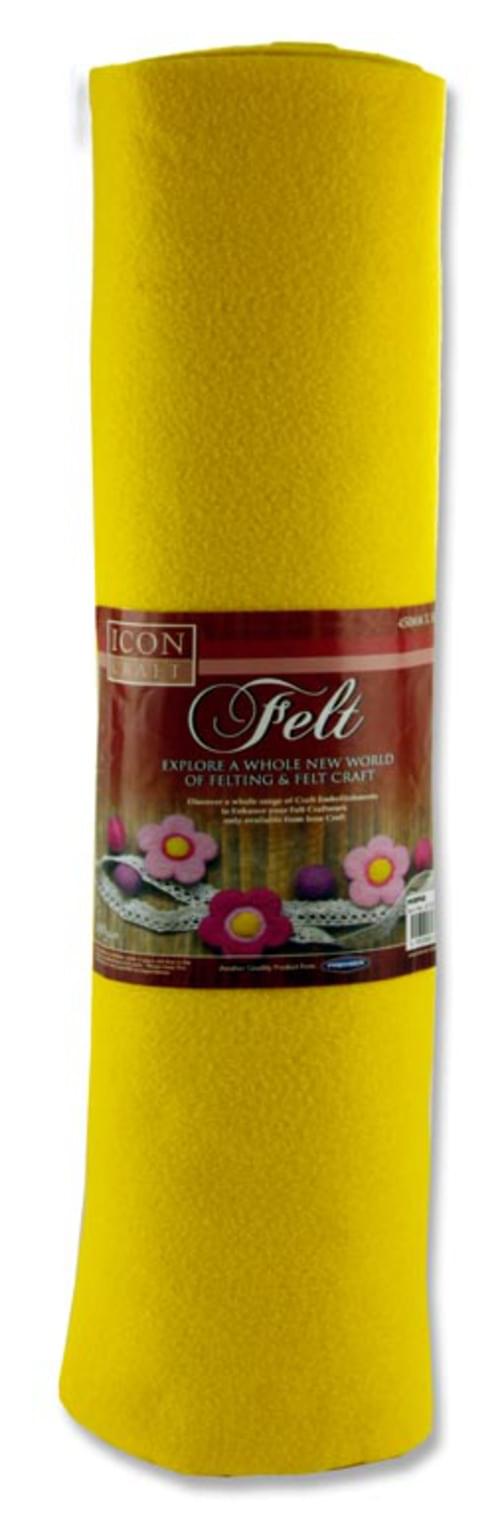 Icon Craft 45Cm X 5M Roll Felt - Yellow