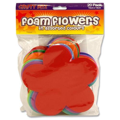 Crafty Bitz Pack of 20 Foam Sheets - Flowers