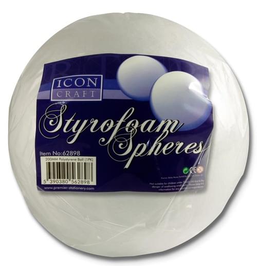 Icon Craft Styrofoam Sphere - 200Mm