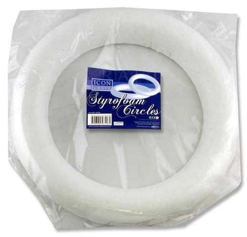 Icon Craft Styrofoam Circle Dia 405Mm - Flat Wreath