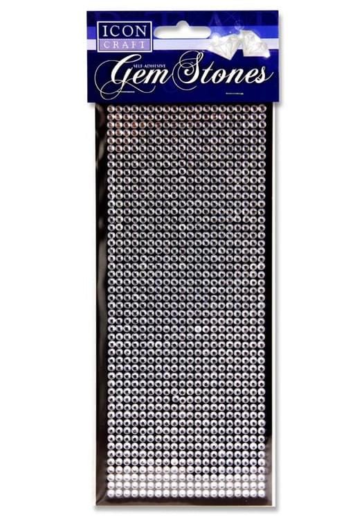 Icon Craft Card 1000 Self Adhesive Gem Stones - Silver