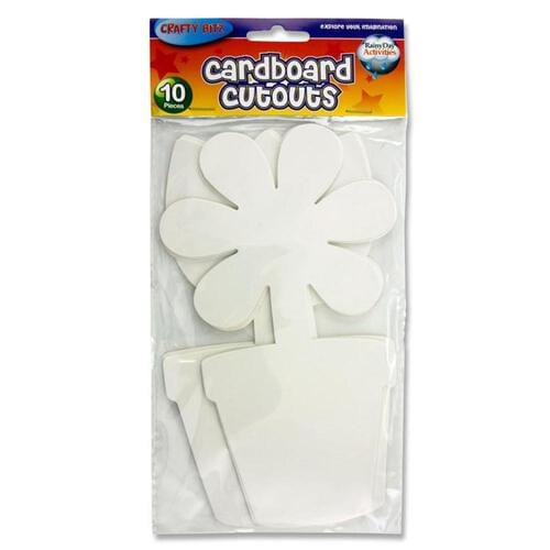 Crafty Bitz Pack of 10 Cardboard Cutouts - Flower Pots