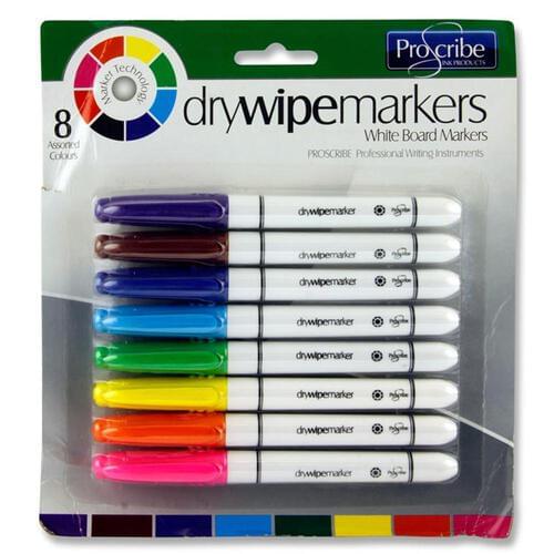 Pro:Scribe Card 8 Asst Whiteboard Markers