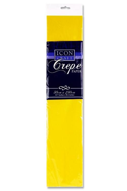 Icon Craft 50X250Cm 17Gsm Crepe Paper - Daffodil
