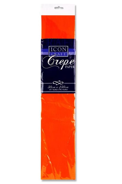 Icon Craft 50X250Cm 17Gsm Crepe Paper - Orange