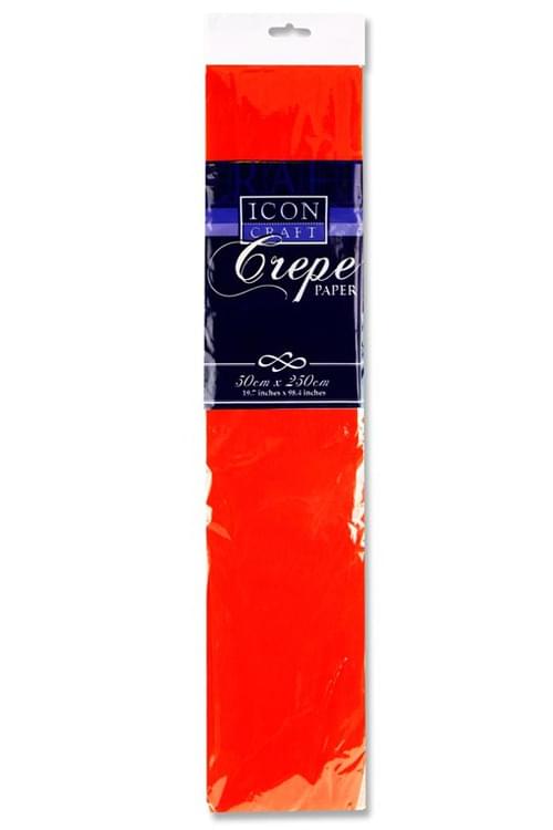 Icon Craft 50X250Cm 17Gsm Crepe Paper - Scarlet Red