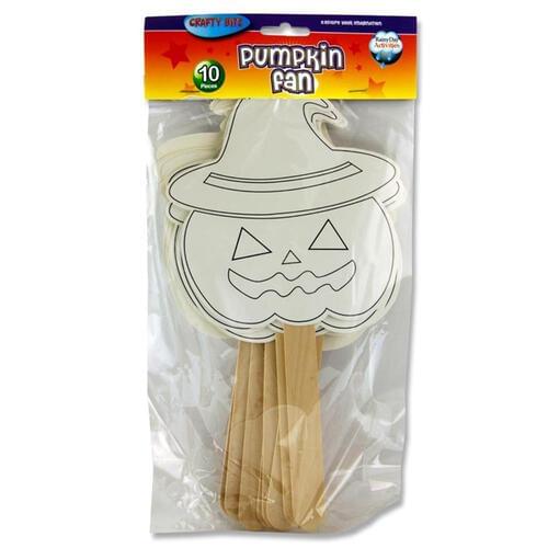 Crafty Bitz Pack of 10 Fans - Pumpkin