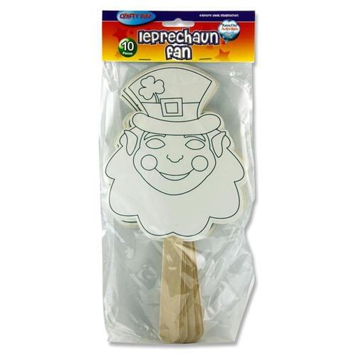 Crafty Bitz Pack of 10 Fans - Leprechaun