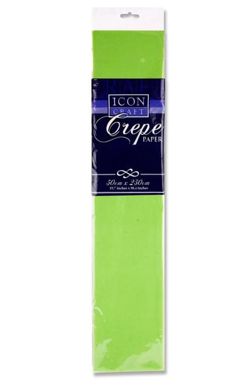 Icon Craft 50X250Cm 17Gsm Crepe Paper - Lime Green