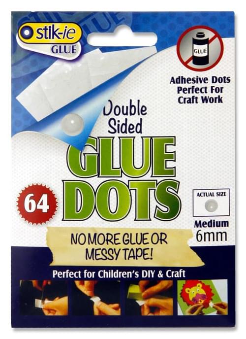 Stik-Ie Pack 64 6Mm Double Sided Glue Dots