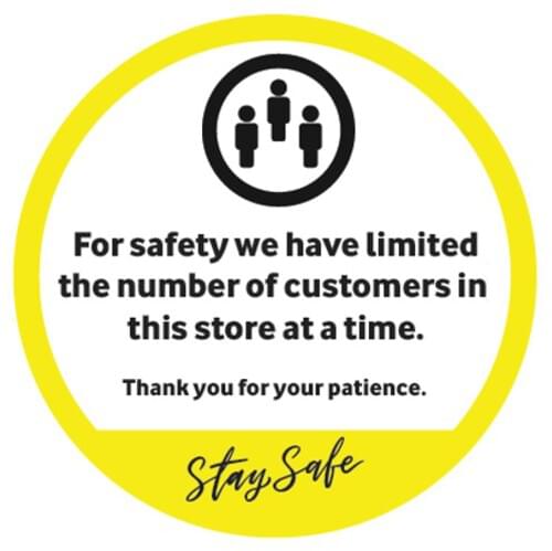 Customer Numbers - Window Sticker - Own Manufacturer - WDW4 - McArdle Computer & Office Supplies